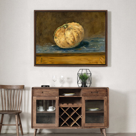 Edouard Manet,The Melon,Pumpkin still life,restaurant wall art,canvas print,canvas art,canvas wall art,large wall art,framed wall art,p962