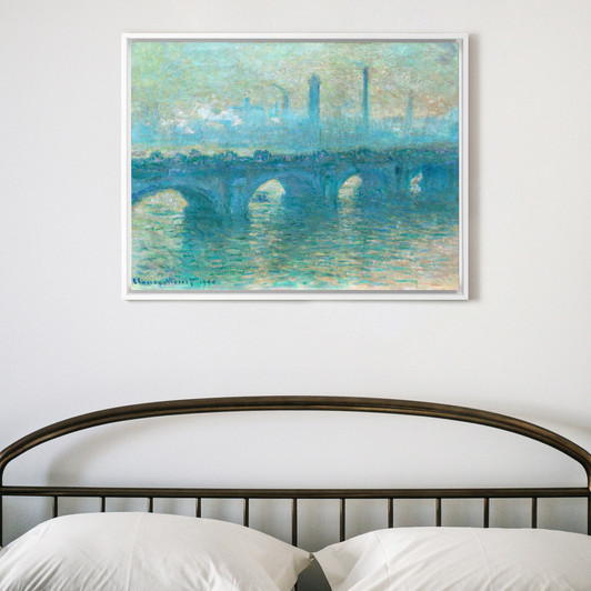 Claude Monet,Waterloo Bridge,Gray Weather,arch bridge,canvas print,canvas art,canvas wall art,large wall art,framed wall art,p920