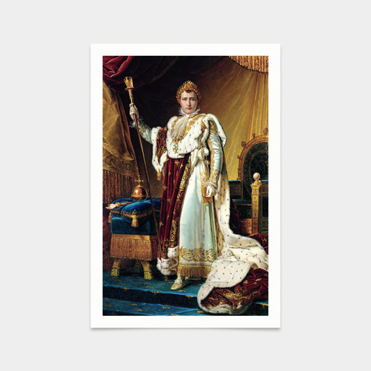 Francois Gerard,Napoleon I, Emperor of the French, in Coronation Regalia,art prints,Vintage art,canvas wall art,famous art prints,2V49