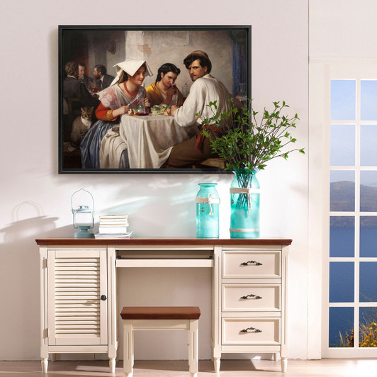 Carl Bloch,In a Roman Osteria,appointment,canvas print,canvas art,canvas wall art,large wall art,framed wall art,p820