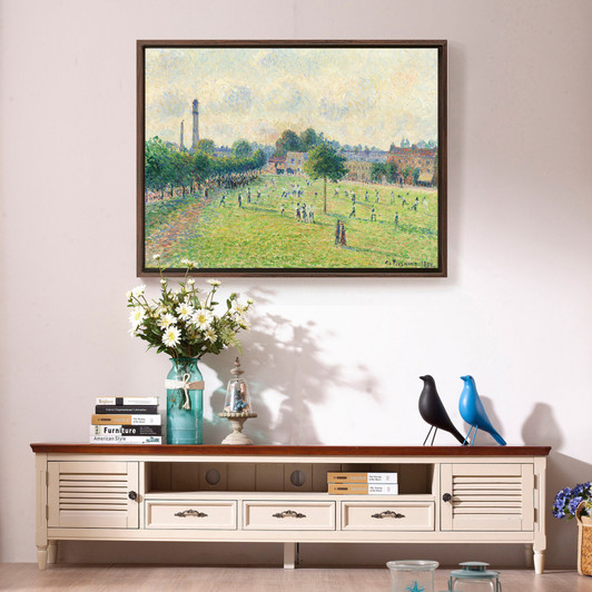 Camille Pissarro,Kew Green,Green grass landscape,canvas print,canvas art,canvas wall art,large wall art,framed wall art,p811