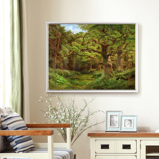 Forest landscape, green forest, forest river,canvas print,canvas art,canvas wall art,large wall art,framed wall art,p798