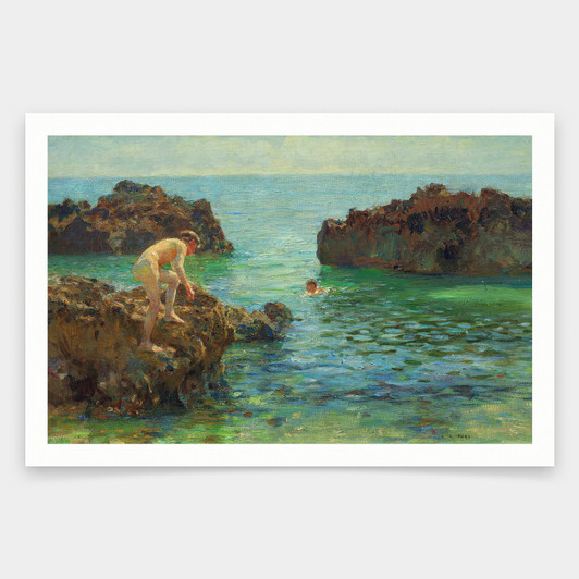 Henry Scott Tuke,Boys bathing,art prints,Vintage art,canvas wall art,famous art prints, V1507