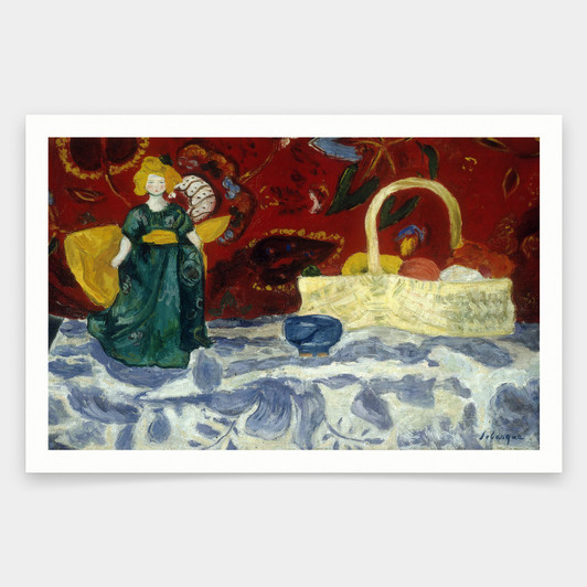 Henri Lebasque,Still Life With A Doll And Fruit Nature Morte A La Poupee Et Aux Fruits,art prints,Vintage art,canvas,famous art prints,V1486