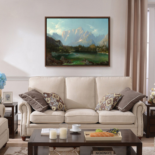 Anton Karinger,Lake under Mangart,Lake scenery,canvas print,canvas art,canvas wall art,large wall art,framed wall art,p768