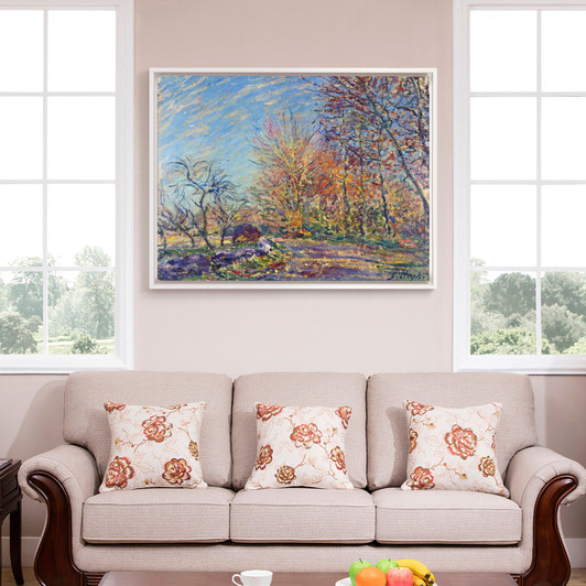 Alfred Sisley,The Outskirts of the Fontainebleau Forest,,canvas print,canvas art,canvas wall art,large wall art,framed wall art,p749