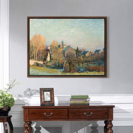 Alfred Sisley,Frosty morning,Countryside landscape,farmhouse,,canvas print,canvas art,canvas wall art,large wall art,framed wall art,p741