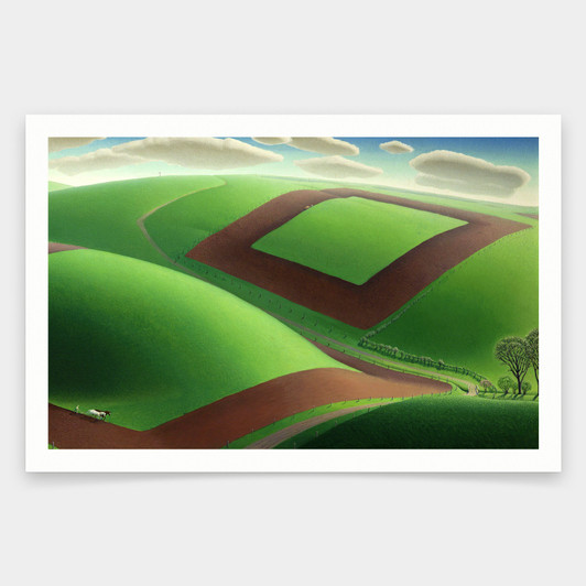 Grant Wood,Spring Turning, 1936,art prints,Vintage art,canvas wall art,famous art prints,V1443