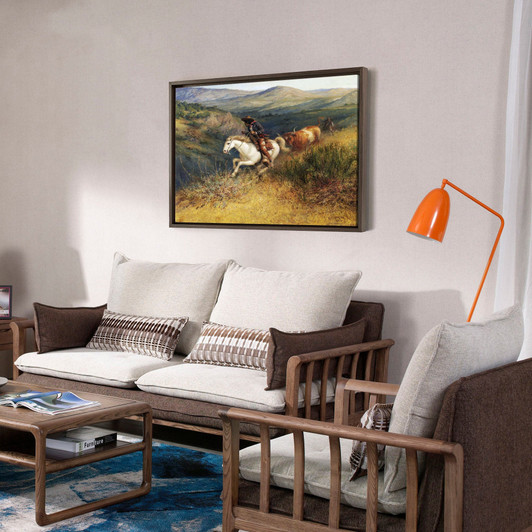 Alexander F, Jeans,Cowboy riding a horse,canvas print,canvas art,canvas wall art,large wall art,framed wall art,p734