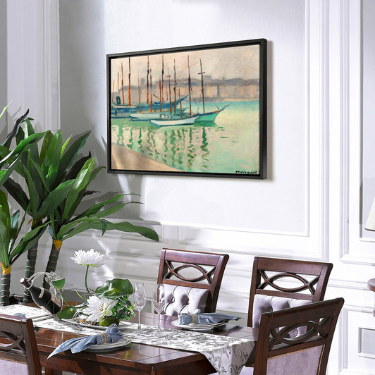 Albert Marquet, Marseille In Winter,Pier Scenery,Canvas Print,Canvas Art,Canvas Wall Art,Large Wall Art,Framed Wall Art,P729