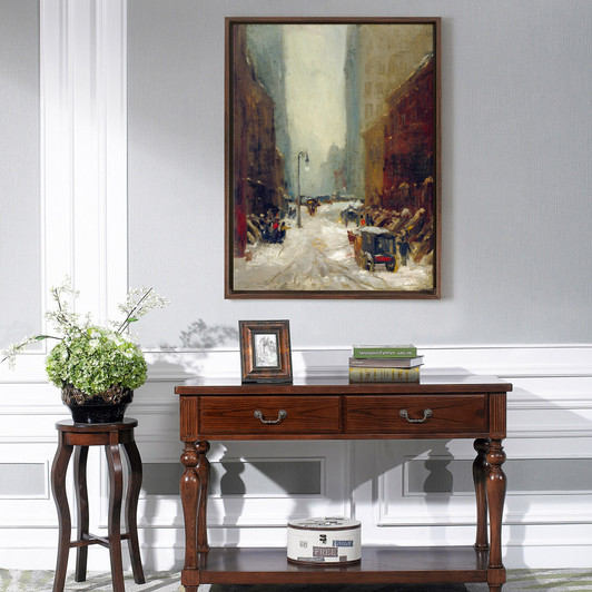 Robert Henri,Snow in New York,New York Street View,canvas print,canvas art,canvas wall art,large wall art,framed wall art,p655
