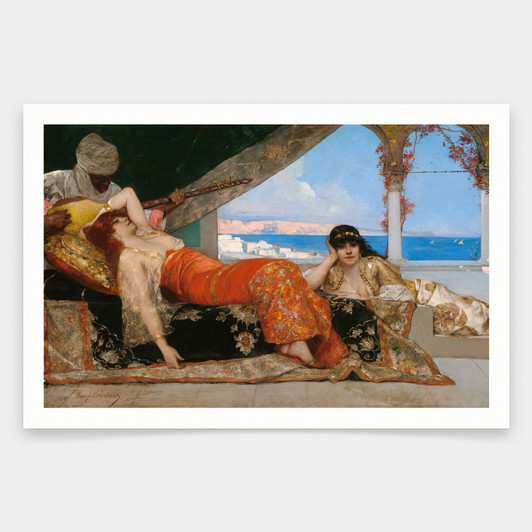 Jean Joseph Benjamin Constant,The Favorite of the Emir,art prints,Vintage art,canvas wall art,famous art prints,V1662