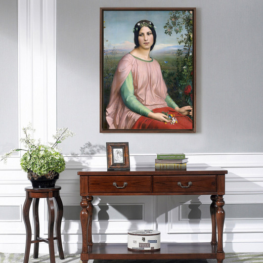 Louis Janmot,Flower of the Fields,A girl in a wreath,canvas print,canvas art,canvas wall art,large wall art,framed wall art,p547