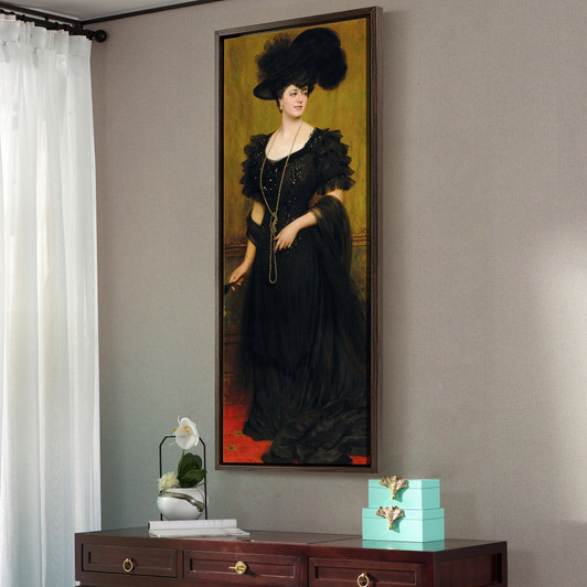 Eugen von Blaas,Portrait of Madame Lebreton, 1900,Vertical Narrow Art,large wall art,framed wall art,canvas wall art,M385