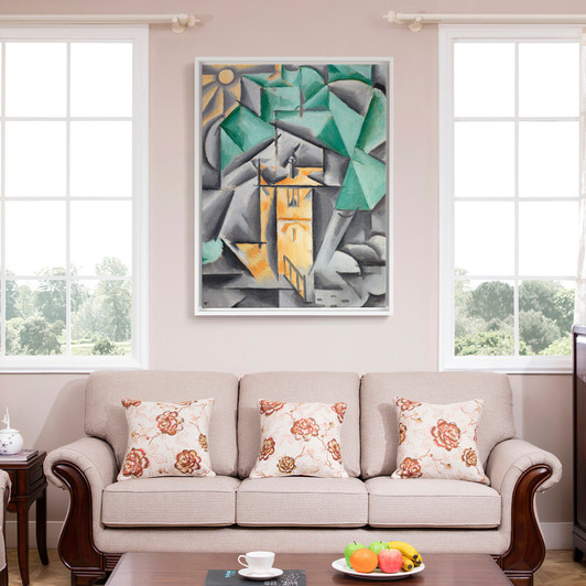 Josef Capek, House by the River,Abstract art,canvas print,canvas art,canvas wall art,large wall art,framed wall art,p536