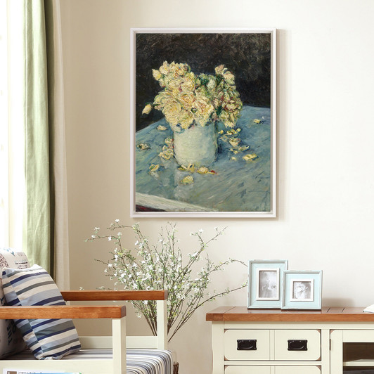 Gustave Caillebotte,Yellow Roses in a Vase,canvas print,canvas art,canvas wall art,large wall art,framed wall art,p478