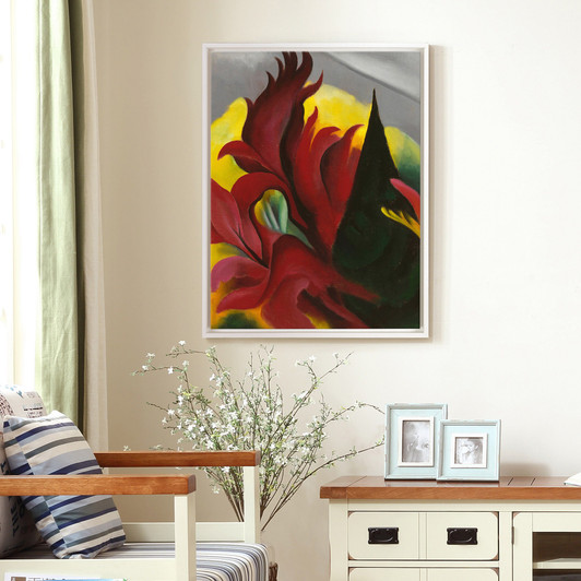 Georgia O'Keeffe,Red Maple,Red abstract art,canvas print,canvas art,canvas wall art,large wall art,framed wall art,p469