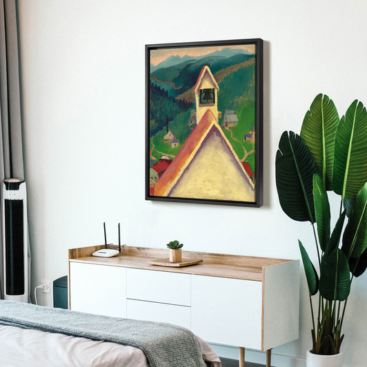 Georgia O Keeffe,Church Bell, Ward, Colorado,Roof view,canvas print,canvas art,canvas wall art,large wall art,framed wall art,p467