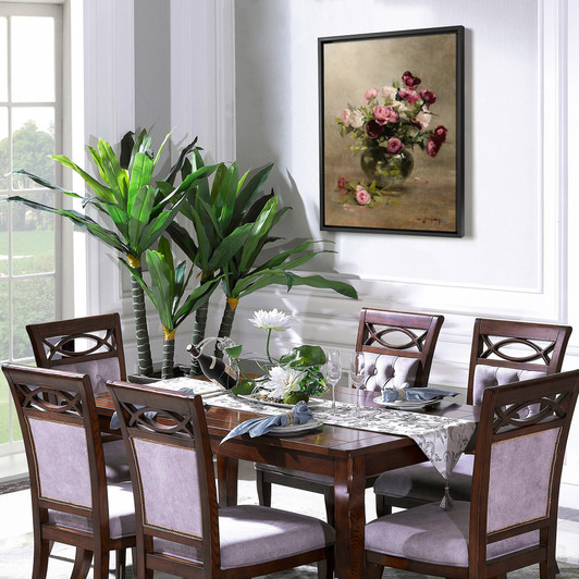 Eva Gonzales,Vase of Roses,Vase still life,canvas print,canvas art,canvas wall art,large wall art,framed wall art,p442