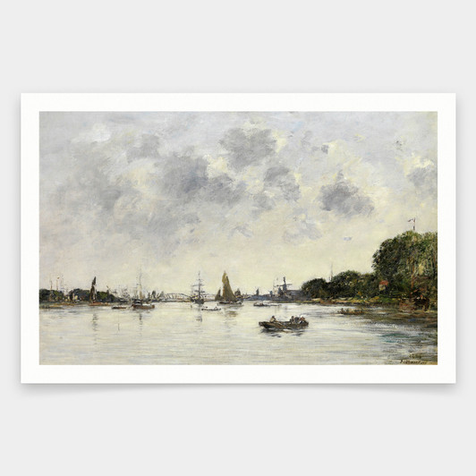 Eugene Boudin,Dordrecht,art prints,Vintage art,canvas wall art,famous art prints,V1287