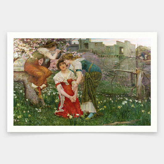 Edward Matthew Hale,The Three Princesses,art prints,Vintage art,canvas wall art,famous art prints,V1233