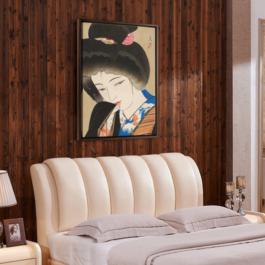 Yamakawa Shuho,Approaching Snow,Japanese beauty painting,japanese painting,large wall art,framed wall art,canvas wall art,large canvas,M2938