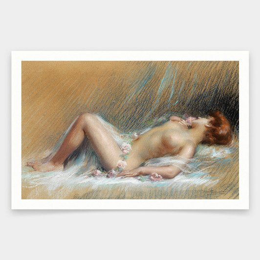 Delphin Enjolras,Nude lying,art prints,Vintage art,canvas wall art,famous art prints,V1204