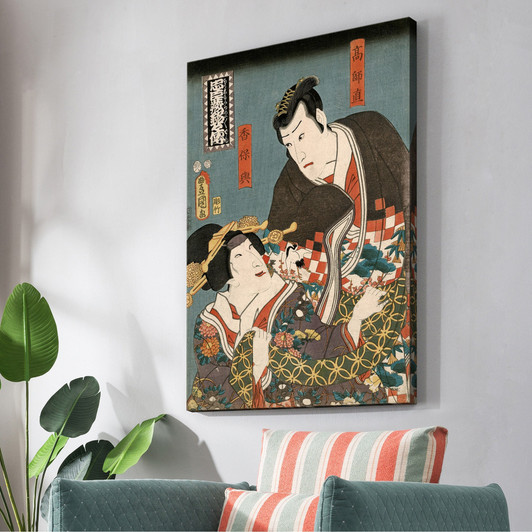 Utagawa Kunisada,ancient japanese art portrait ,japanese painting,large wall art,framed wall art,canvas wall art,large canvas,M2894