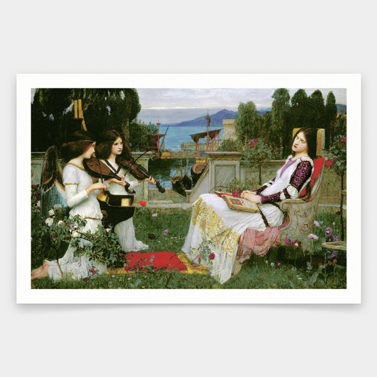 John William Waterhouse,St Cecilia By John William Waterhouse,art prints,Vintage art,canvas wall art,famous art prints,V1774