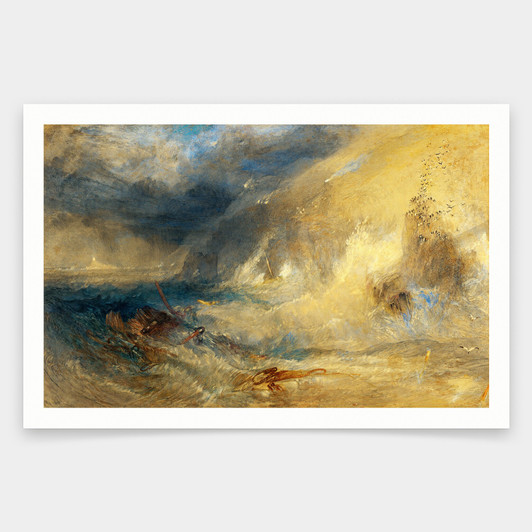 Joseph Mallord William Turner,Long Ship's Lighthouse, Land's End,art prints,Vintage art,canvas wall art,famous art prints,V1782