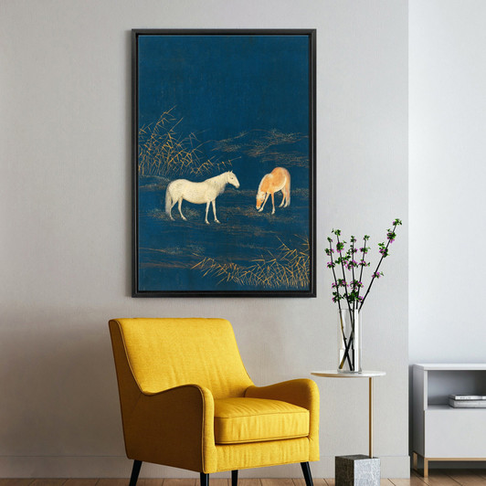 Shen Zhenlin,Horse Wall Art,Chinese Flower Print,large wall art,framed wall art,canvas wall art,large canvas,M2870
