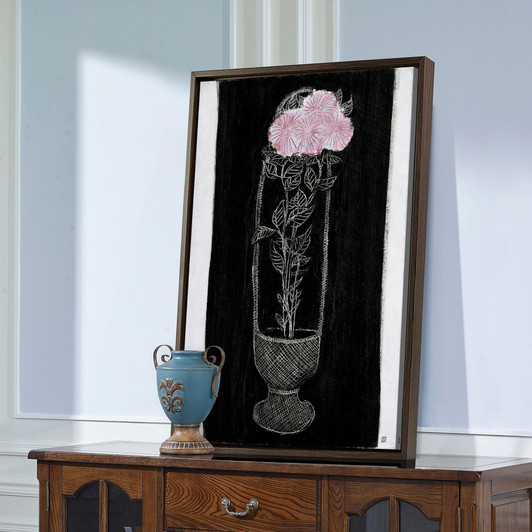 Sanyu,pink Chrysanthemums In A Basket,large wall art,framed wall art,canvas wall art,large canvas,M2864