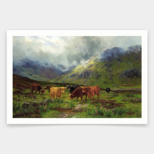 Louis Bosworth Hurt,Morning Mists,art prints,Vintage art,canvas wall art,famous art prints,V1833