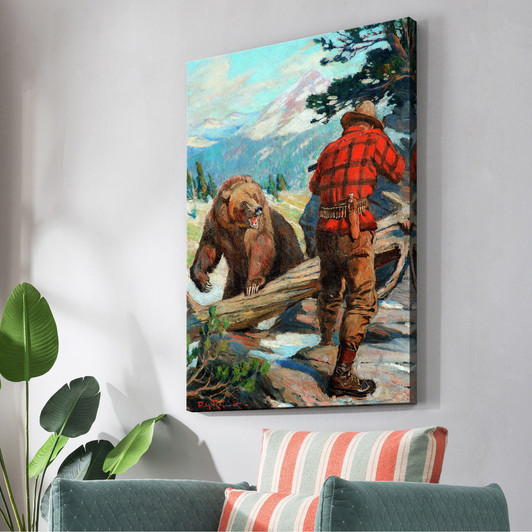 Philip R Goodwin,A Hair-Breadth Escape,large wall art,framed wall art,canvas wall art,large canvas,M2833