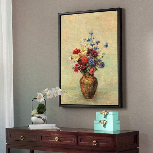 Odilon Redon,Flowers in a Vase circa 1910,large wall art,framed wall art,canvas wall art,large canvas,M2791