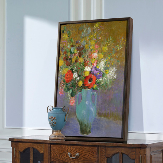 Odilon Redon,Bouquet of Wild Flowers ,large wall art,framed wall art,canvas wall art,large canvas,M2790