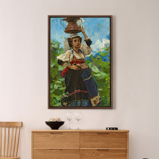Mose di Giosue Bianchi,A woman with a pitcher,large wall art,framed wall art,canvas wall art,large canvas,M2778