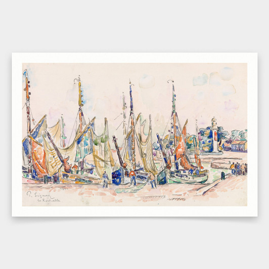 Paul Signac,La Rochelle ,art prints,Vintage art,canvas wall art,famous art prints,V1937