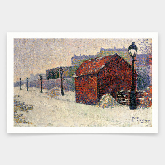Paul Signac,Snow Butte Montmartre,art prints,Vintage art,canvas wall art,famous art prints,V1940