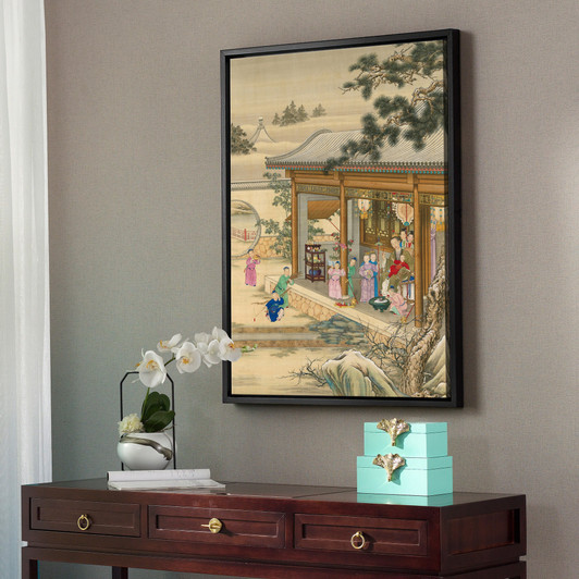 Lang Shining,Qianlong Emperor iii,Daily life painting of Chinese Emperor,large wall art,framed wall art,canvas wall art,large canvas,M2736