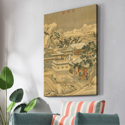 Lang Shining,Qianlong Emperor ii,Daily life painting of Chinese Emperor,large wall art,framed wall art,canvas wall art,large canvas,M2735
