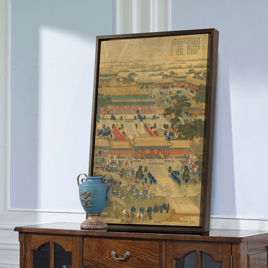 Lang shining,Countries sent gifts to the Chinese emperor i,Chinese architecture,large wall art,framed wall art,canvas wall art,large,M2732