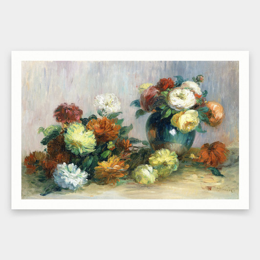 Pierre Auguste Renoir,Flower Wreaths,art prints,Vintage art,canvas wall art,famous art prints,V1962