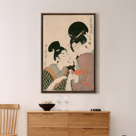 Kitagawa Utamaro,woman pouring wine,japanese painting,large wall art,framed wall art,canvas wall art,large canvas,M2724