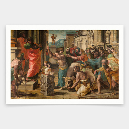 Raphael,The Sacrifice at Lystra,art prints,Vintage art,canvas wall art,famous art prints,V1986