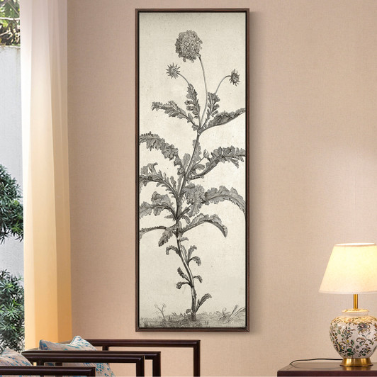 Botanical Wall Art,Spice Plants,Narrow canvas,Vertical Narrow Art,large wall art,framed wall art,canvas wall art,M334