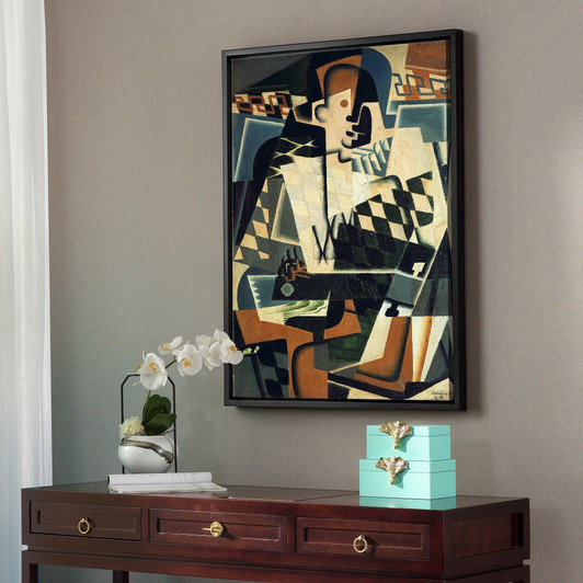 Juan Gris,Harlequin With A Guitar, 1917,abstract wall art,large wall art,framed wall art,canvas wall art,large canvas,M2682