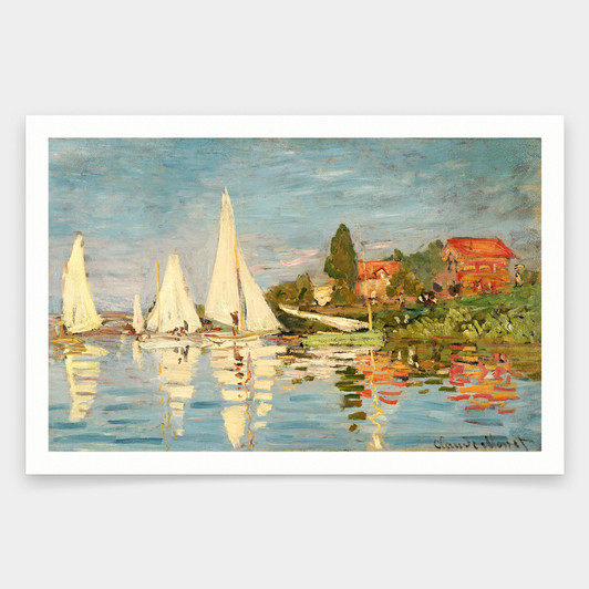 Claude Monet,Regatta at Argenteuil,art prints,Vintage art,canvas wall art,famous art prints,V1157