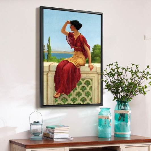 John William Godward,The Signal,large wall art,framed wall art,canvas wall art,large canvas,M2660