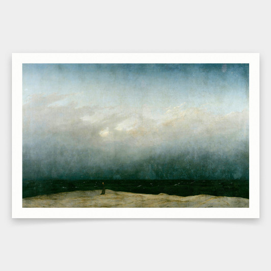 Caspar David Friedrich,The Monk by the Sea, 1810,art prints,Vintage art,canvas wall art,famous art prints,V1101